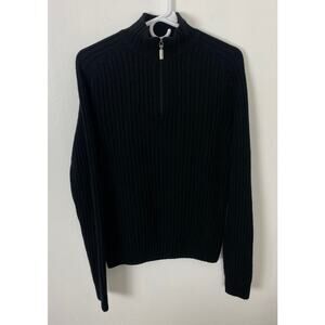 Maria Di Ripabianca Italy 100% cashmere 1/4 zip pullover sweater 52 (US 42)